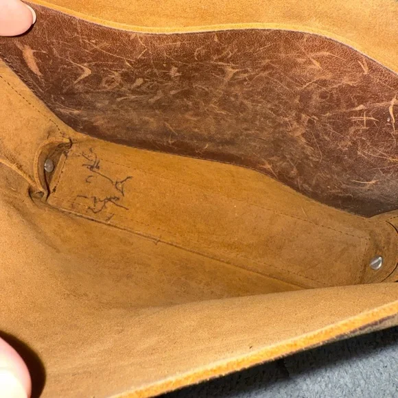 Classic Brown Leather Messenger Bag Set - Picture 2 of 11